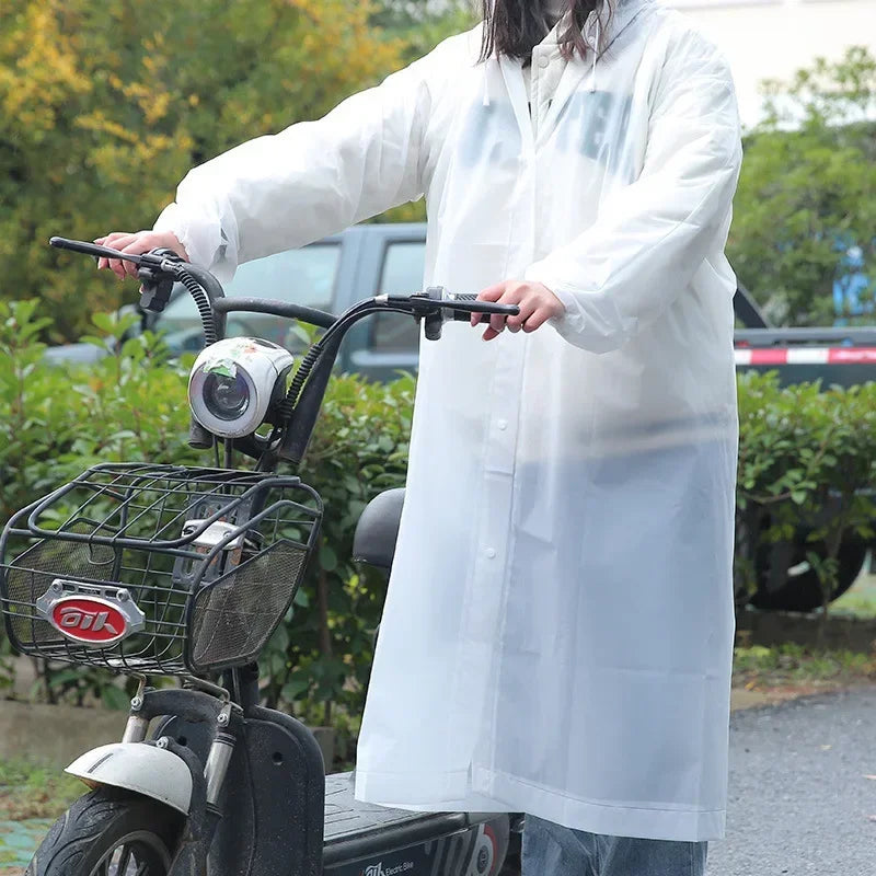 New 1Pc Waterproof Hooded Rain Coat for Men and Women, Impermeable Raincoat, Thick Poncho, Outdoor Tourism, Hiking