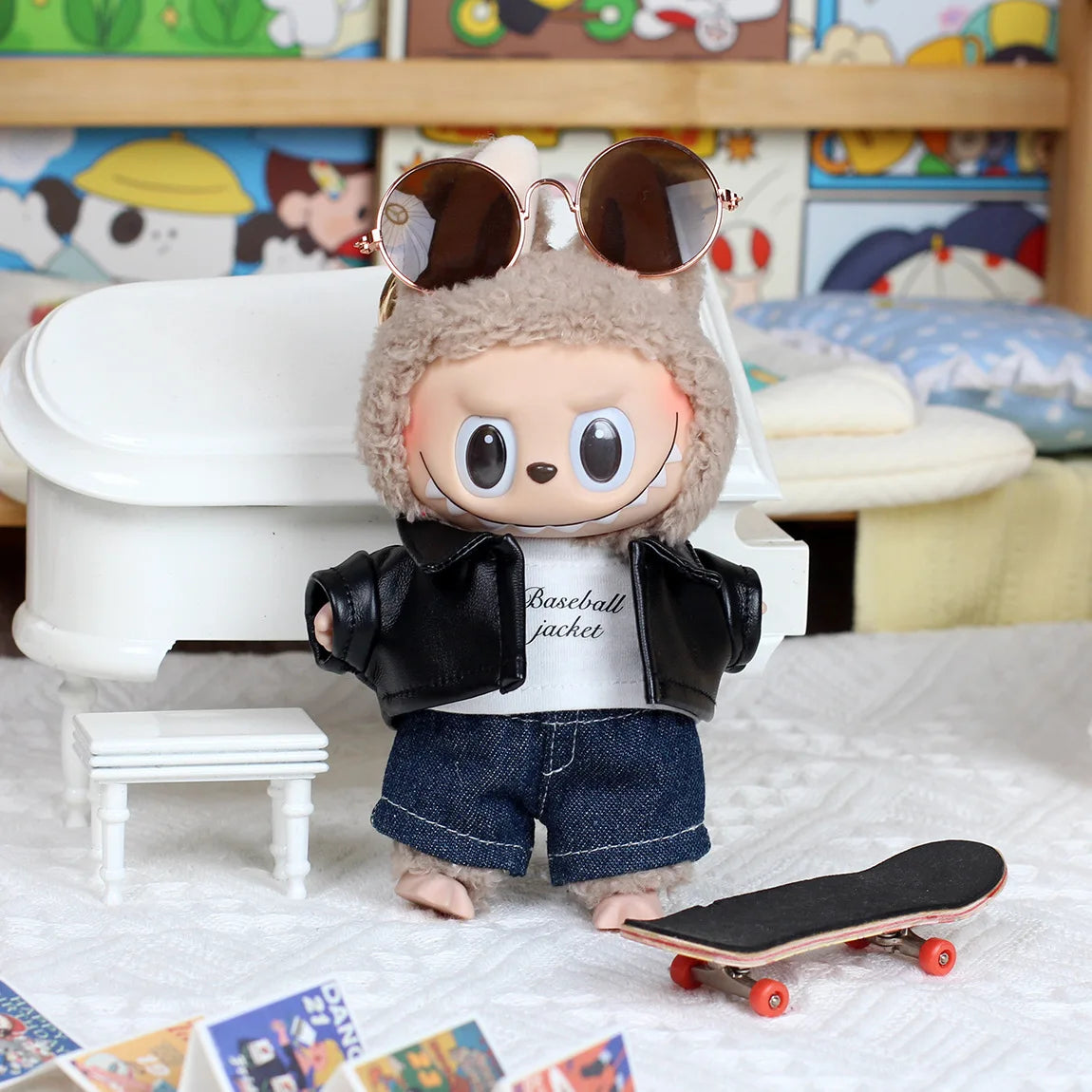 Modern Style 17cm Labubu Baby Clothes Series Doll Outfit Macaron Baby Doll Clothing Set for Collectible Figures