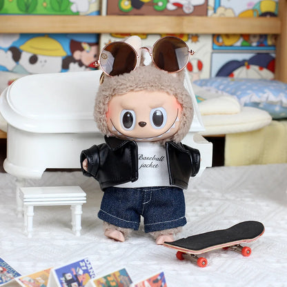 Modern Style 17cm Labubu Baby Clothes Series Doll Outfit Macaron Baby Doll Clothing Set for Collectible Figures