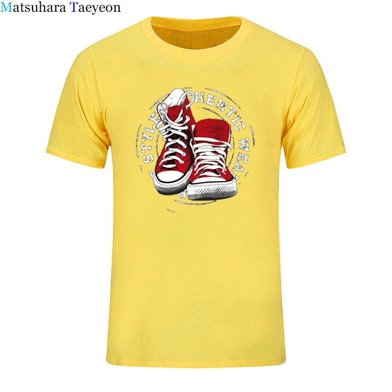 Fashion Shoes Men's High Quality 100% cotton Interesting print t shirt loose o-neck men tshirt short sleeve t-shirt tee shirts