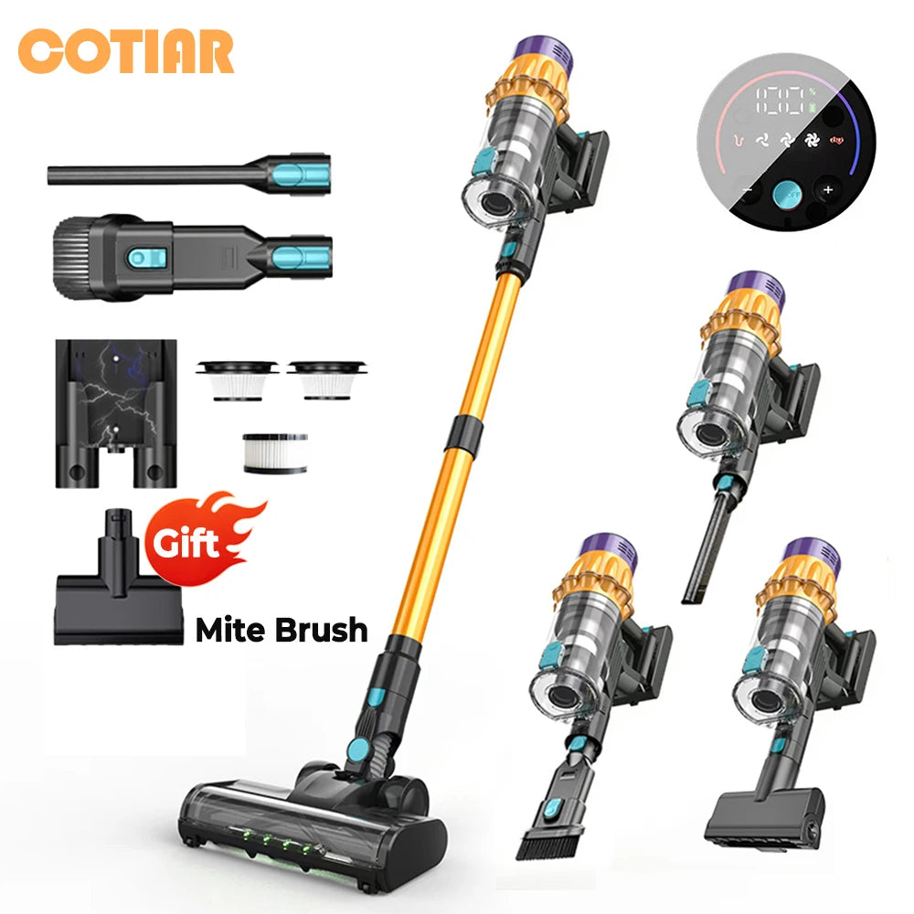 COTIAR V22 55KPa 650W Cordless Vacuum Cleaner Handheld Portable Suction Power LED Display  Home Deep Cleaning Multi Scenario Use