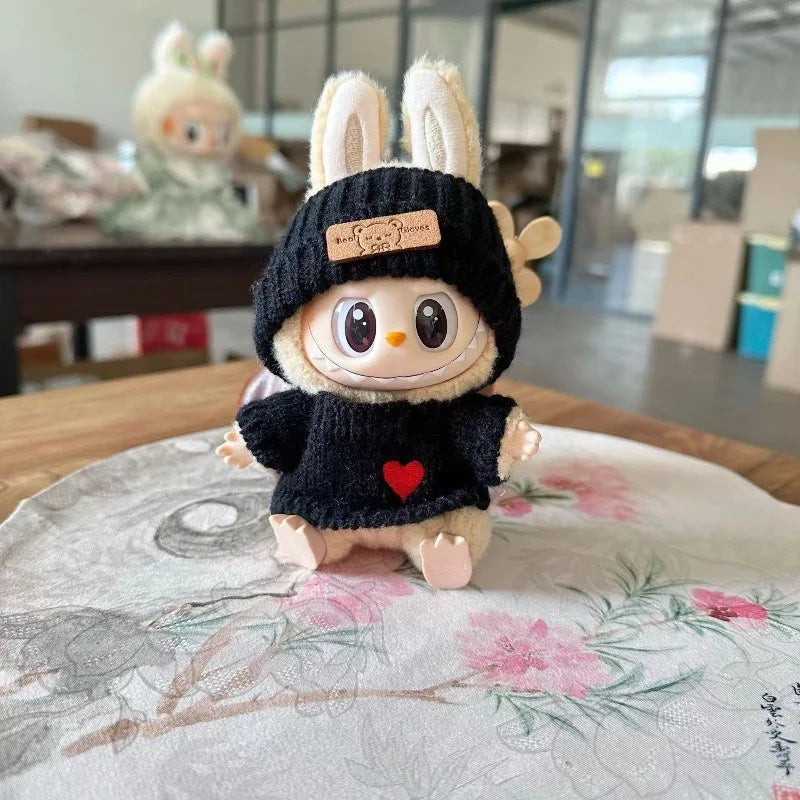 132nd generation rabub pendant clothes bear hat love set blind box baby knitted sweater hair accessories