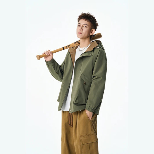 Men's Waterproof Jacket New Workwear Jacket Autumn Thin Long Sleeve Baseball Uniform Cycling Jacket Slim Fit Luxury Clothes