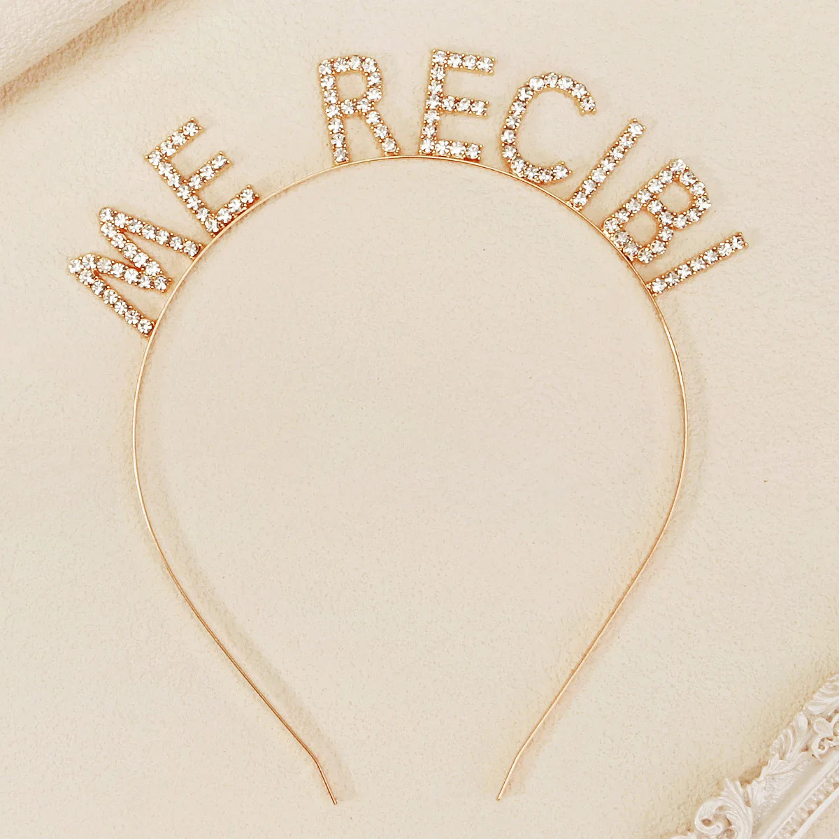 FELIZ NAVIDAD Christmas Alphabet Hair Band Sparkling Rhinestone Handmade Crown Tiara Party Headwear For Women and Girls