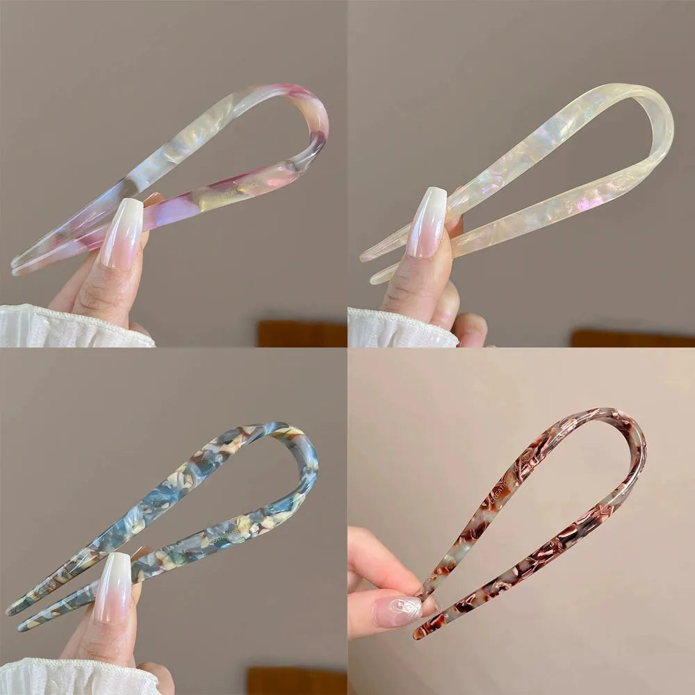 Retro U-shaped hairclip for women elegant temperament ponytail hairpin fashion girls Hair accessories