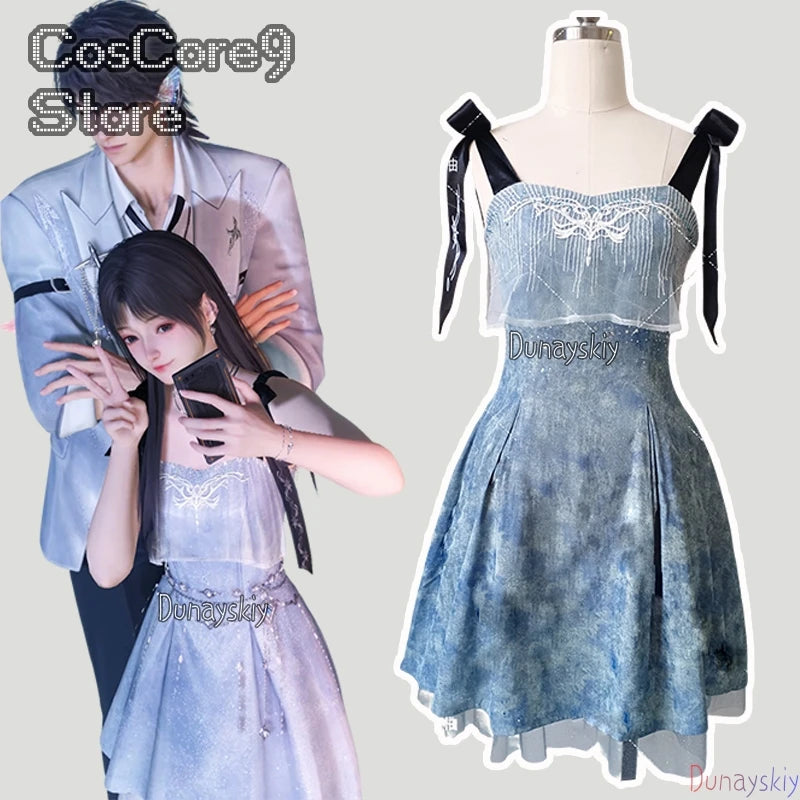 Caleb Couple Suit Game Love And Deepspace Cosplay Costume One-piece Suspender Sexy Fairy Slim Dress Halloween Women's Outfits