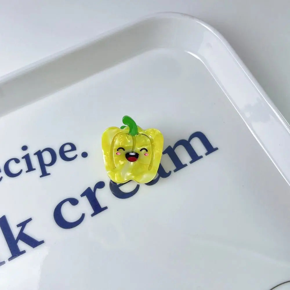 Cartoon Acetate Simulation Fruit Hair Clip Vegetable Series Small Grab Clip Mini Hair Claw Hair Accessories Geometry