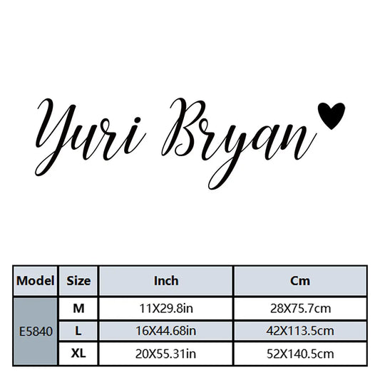 1pc Creative Customized Name Love Style Art Decor Wallpaper Wall Sticker Removable Wall Stickers Diy Wallpaper for Living Room D