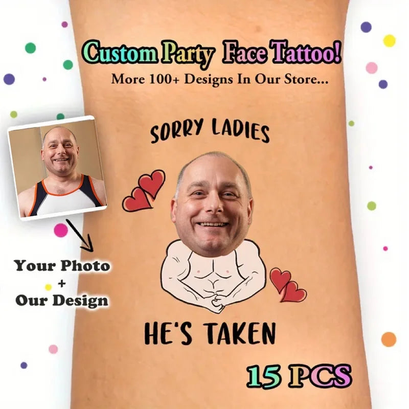 40PCS Customizable wedding temporary tattoo sticker personalized couple lover Proposal Bride groom decoration dressing up marrym