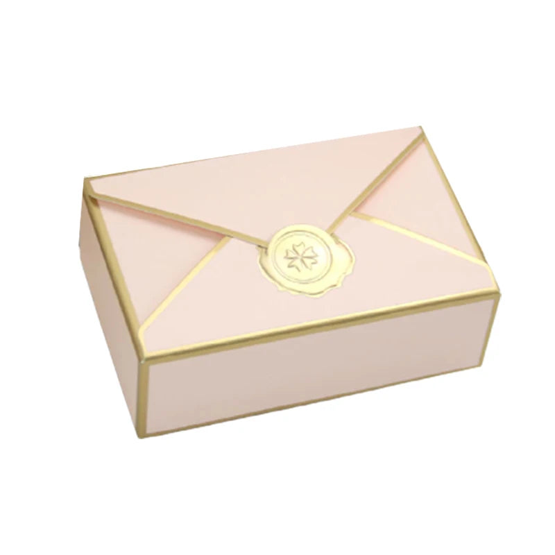 50Pcs Envelope Shape Candy Box Chocolate Gift Box Packaging for Guests Baby Shower Wedding Favor Gift Treat Boxes Party Decor