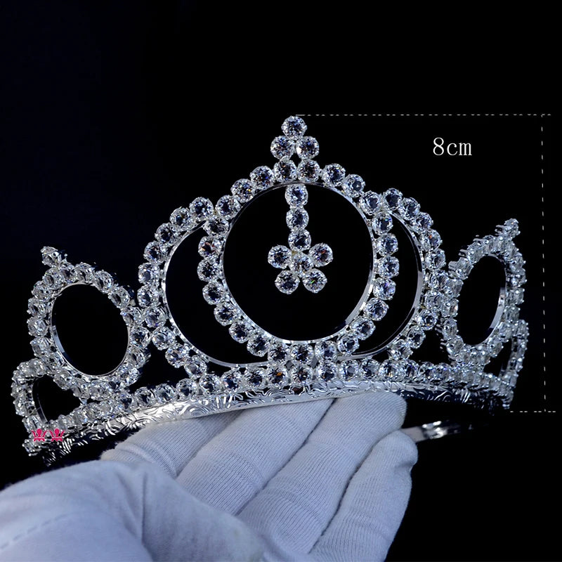 Zircon Tiara Crystal Rhinestone Crowns Bridal Wedding Hair Accessories Princess Queen Formal Party Prom Night Clup Show mo190