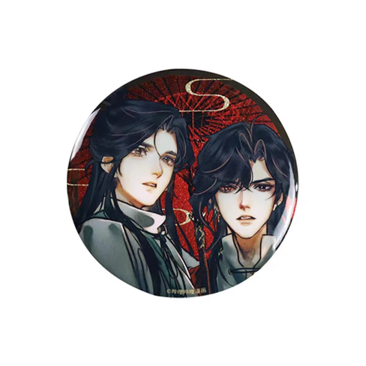 58mm Hua Cheng Xie Lian Cartoon Figure Badge Anime Peripheral Heaven Official'S Blessing Pins For Backpack Shirt Jewelry Gift