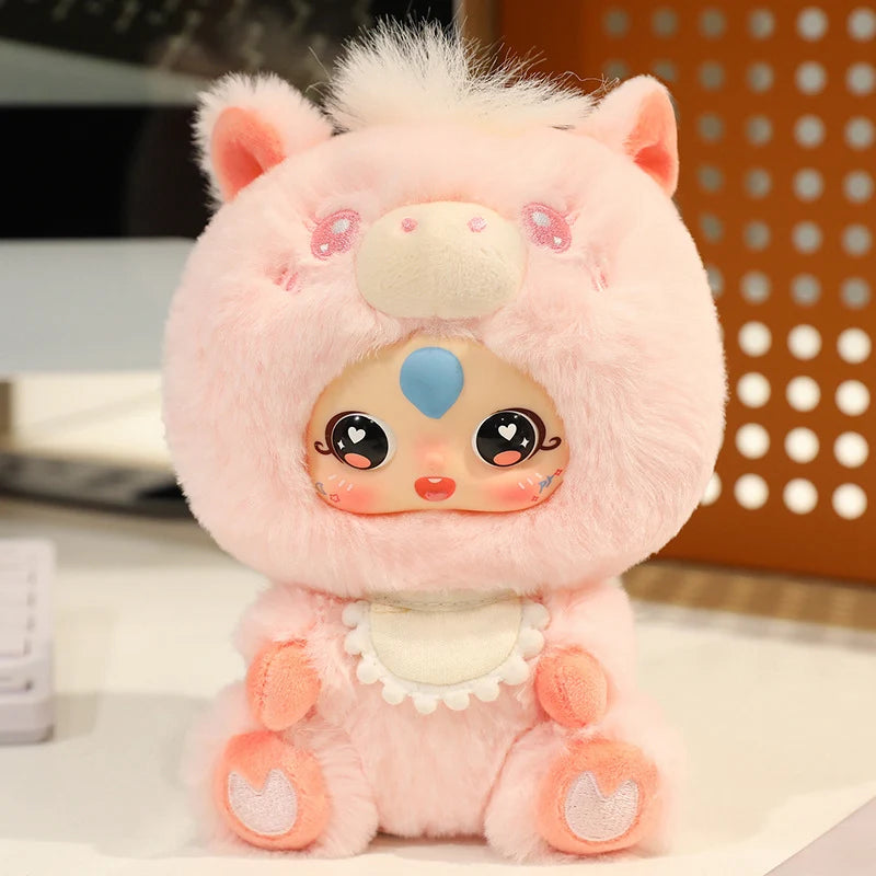 16cm Cartoon Animal Headcover Baby Plush Doll Enamel Toy Colorful Horse Plush Toy Pendant Home Decoration Gift For Children