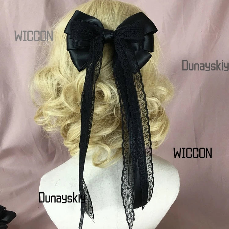 Korean Style Hair Bow Clips Elegant Ribbon Butterfly Hairpins  Lolita/Fairy Aesthetic Vintage Princess Headwear Alligator Clips