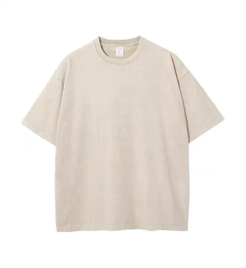 Quality Oversized Acid Washed Y2K T Shirt men Vintage T-shirts Streetwear Mineral Wash Tee Shirts boy Loose Luxury Brand Tops