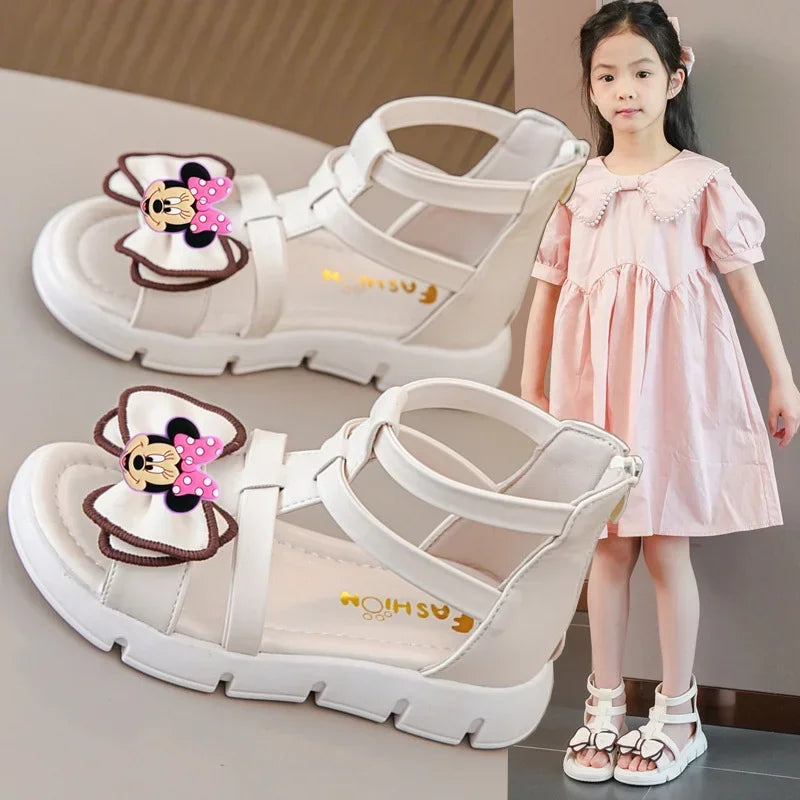 Disney Mickey Mouse children girl  Sandals Summer New Princess Beach Shoes Girls Slippers