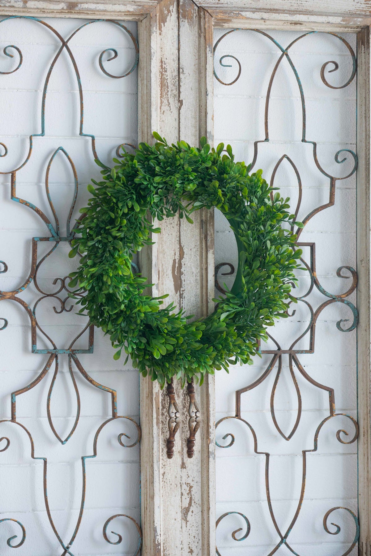 Set of 2 Artificial Greenery Wreaths for Home & Wedding Décor, 16 in