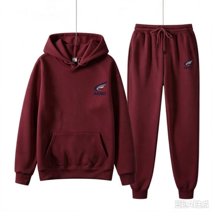 2026 Spring and Autumn Women's Casual Two-Piece Hooded Sweatshirt Women's Street Fashion Printed Sports Suit