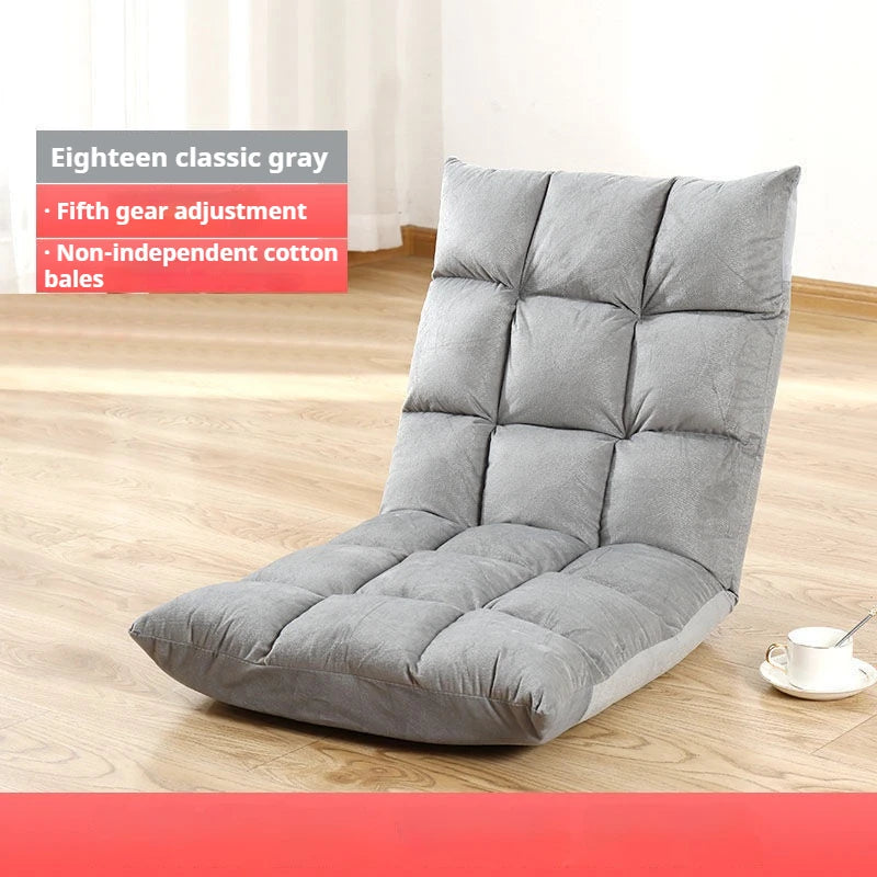 Foldable Floor Sofa Portable Lazy Chair Thickened Backrest Tatami Meditation Seat Single Floor Recliner for Home Bedroom Camping