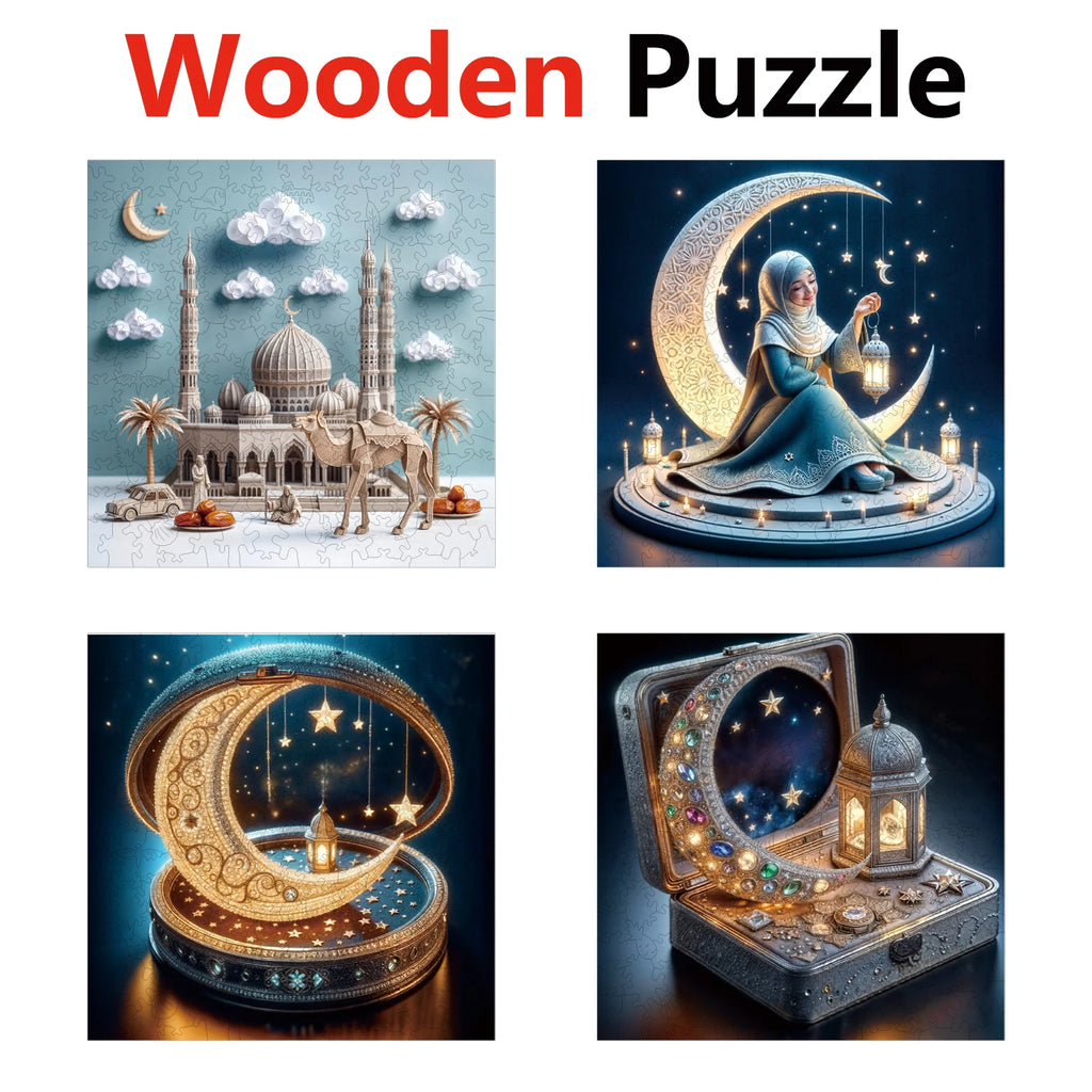 Moon Moonlight Lamp Goddess Puzzles High Quality Jigsaw Puzzle Wooden Puzzle Best Christmas Gift
