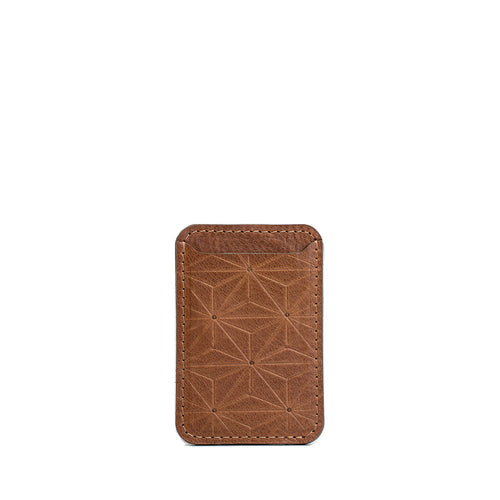 Leather Wallet compatible with MagSafe - Geometric Flower