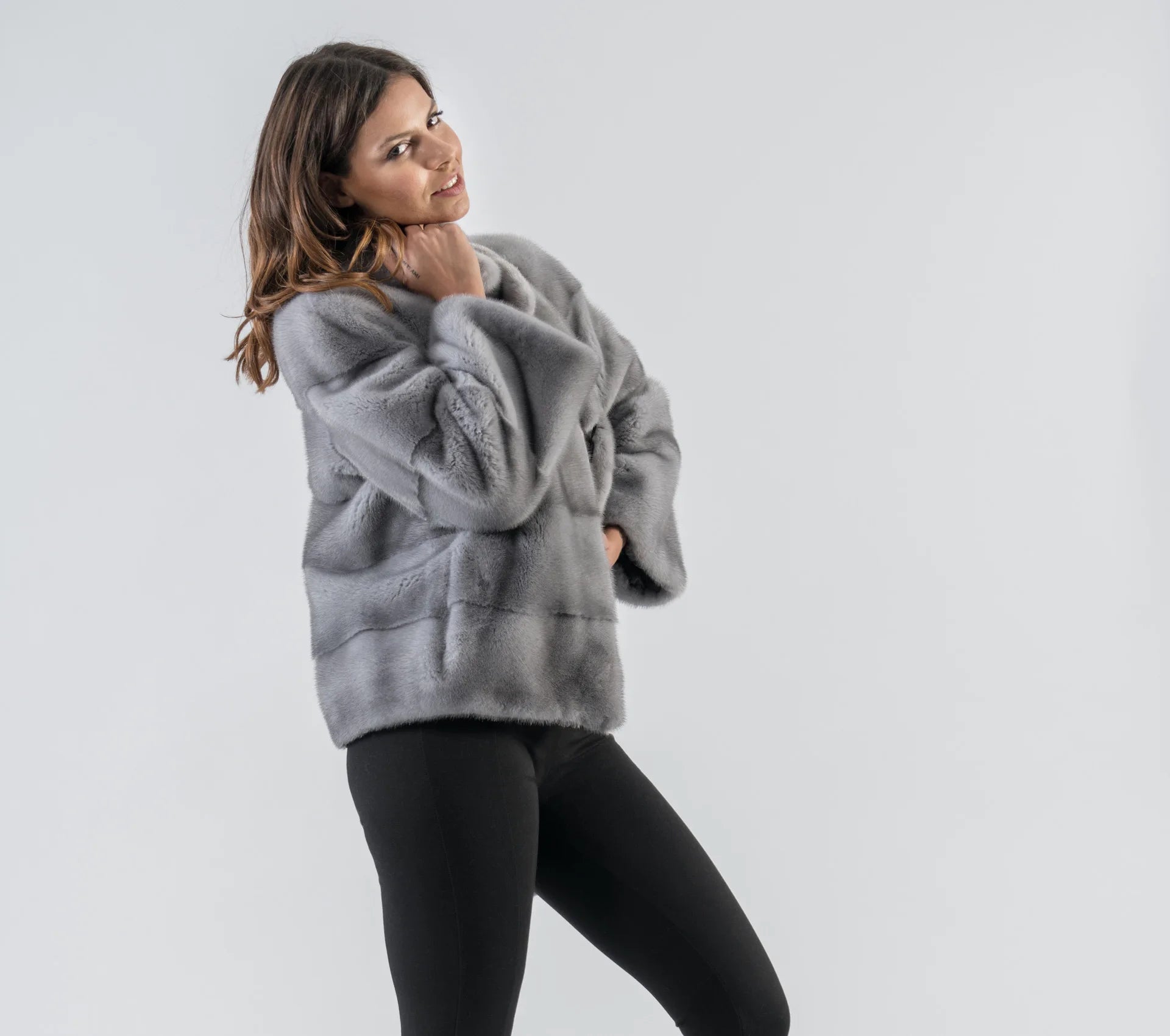 Natural Real Mink Fur Coats for Women, Short Style, Winter Fashion, New,