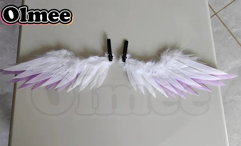[Olmee] Robin Sunday Cosplay Feather Wings Honkai Star Rail Head Gear Hair Wear Props Accessories Stuff Model Halloween Xmas