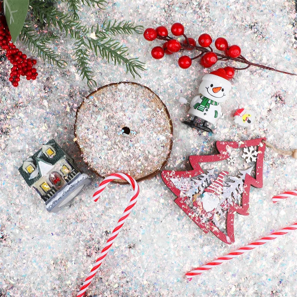 60g Artificial Snow Powder Frozen Party Snow Queen Christmas Party Decorations Fluffy Fake Snowflakes Winter Decorations 1mm