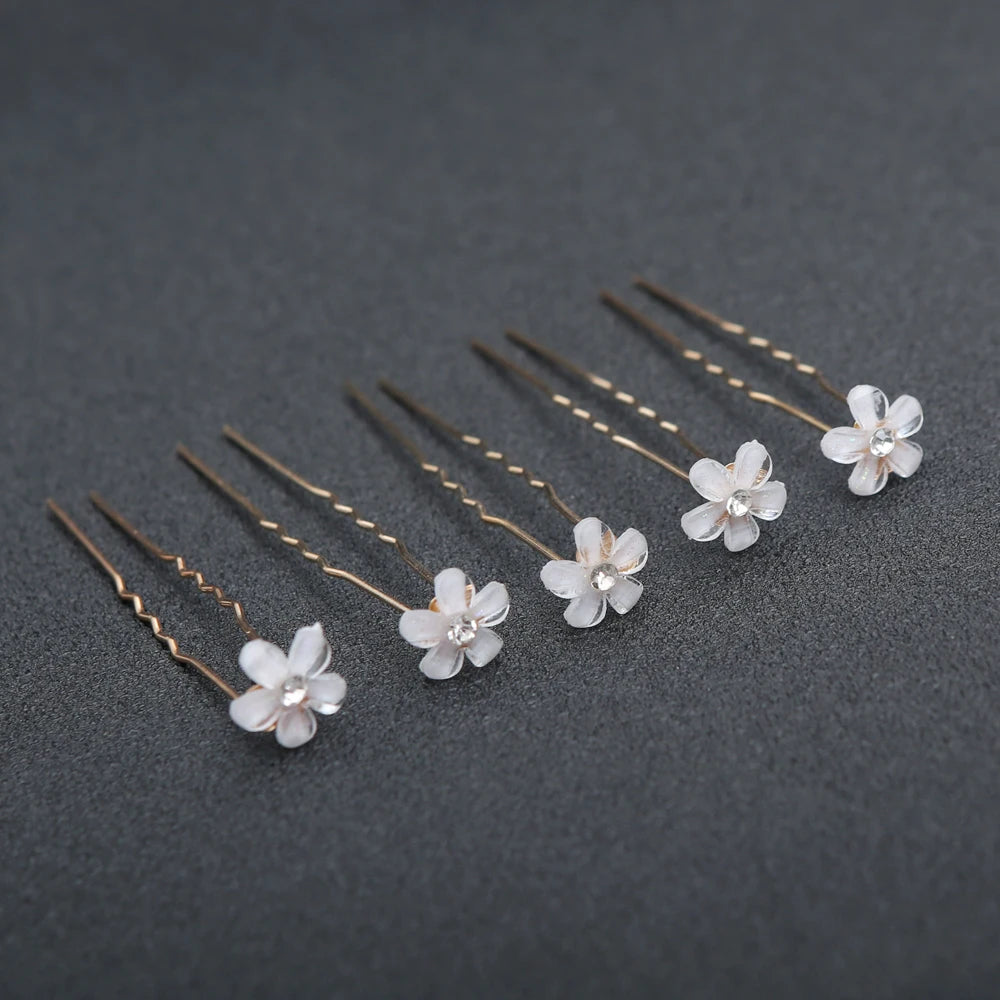 20pcs Elegant Bridal Pearl Hair Sticks Set with Crystal Floral Accents Wedding for Brides Luxury Bridal Headpiece Hair Sticks
