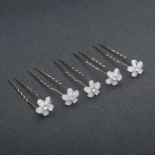 20pcs Elegant Bridal Pearl Hair Sticks Set with Crystal Floral Accents Wedding for Brides Luxury Bridal Headpiece Hair Sticks