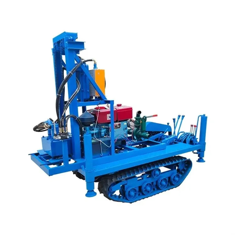 120m/180m Deep Crawlaer Wheeled Crawler Portable 22HP Diesel Engine Rotary Water Well Drilling Rig Machine  2024