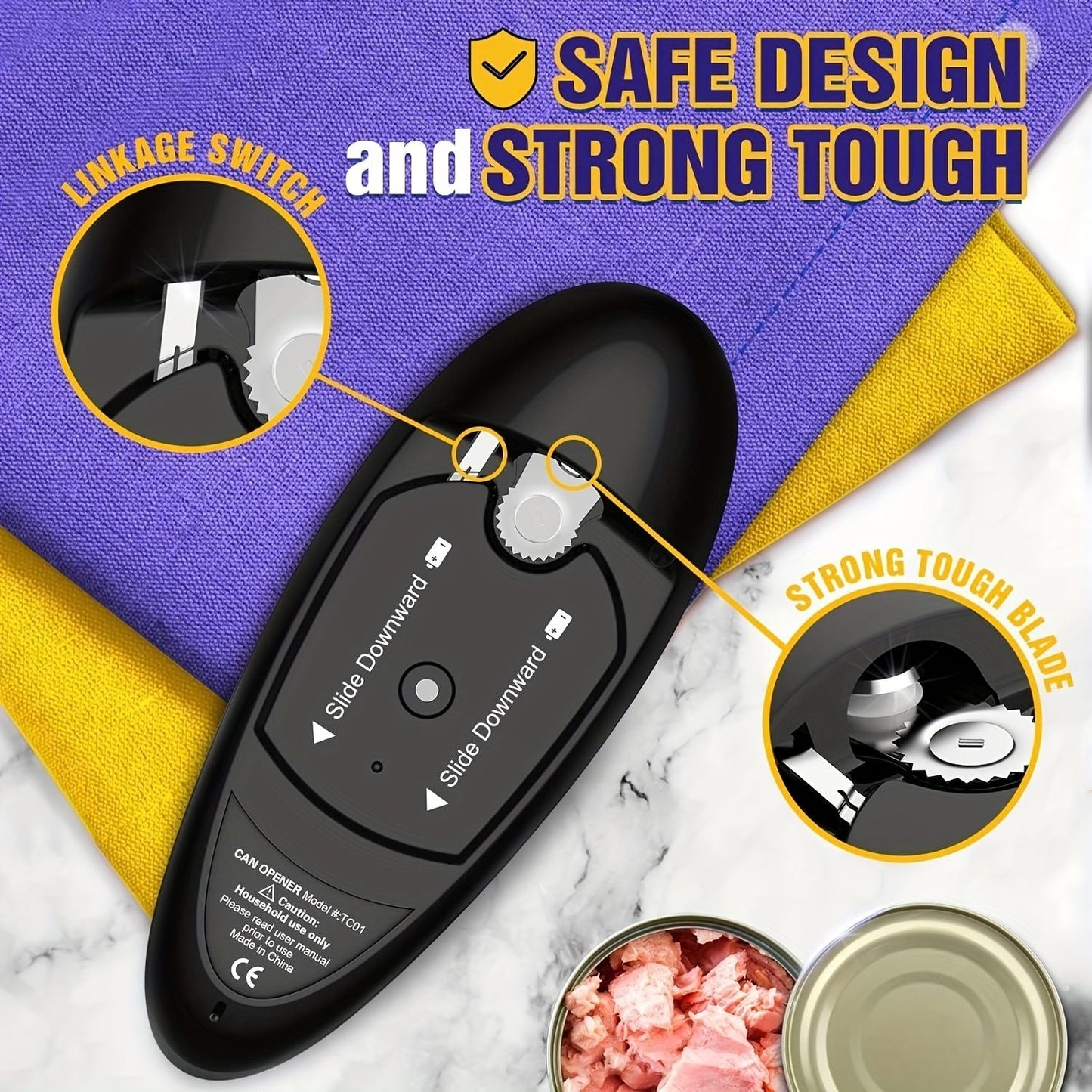 Automatic Electric Can Opener Machine  Portable Hand Free Can Opening