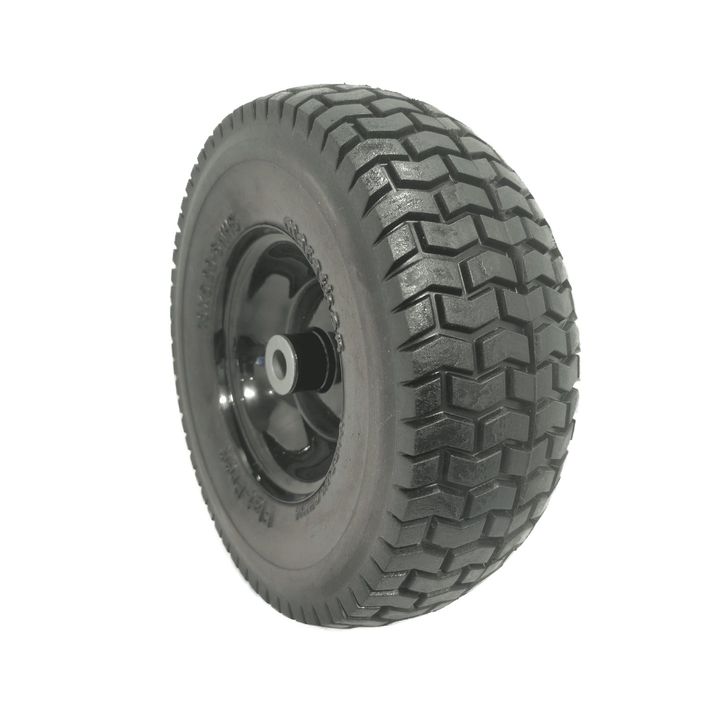 (4-Pack) 13x5.00-6 Flat Free Tire and Wheel Assemblies - Compatible
