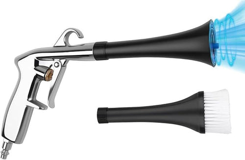 2 Nozzles Air Cleaning Gun, Dry Cleaning Gun Quickly Blasts Dust, Dirt