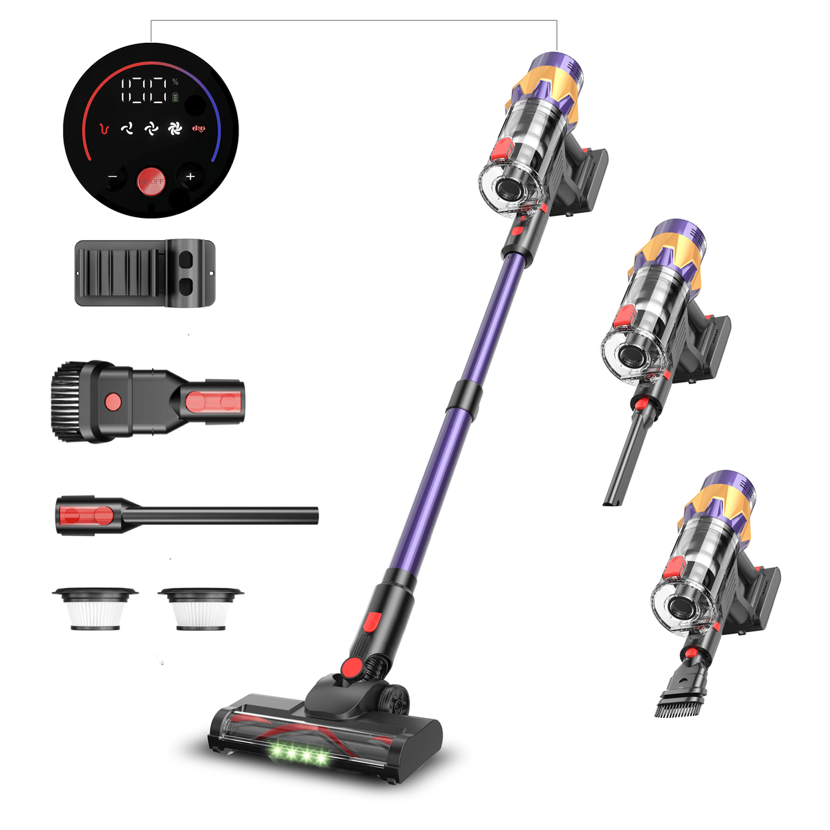 PSV20-6P  25KPa Powerful Wireless Vacuum Cleaner-Ideal for Vehicles,