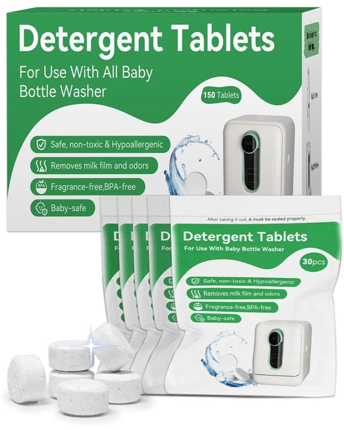 150 PCS Detergent Bottle Washing Tablets, Bottle Washer Tablets for