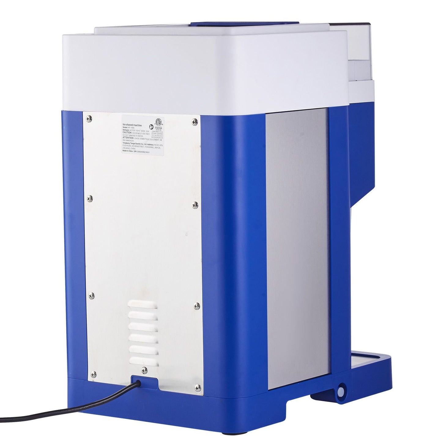 Commercial Ice Shaver Machine, 1.91QT /1.8L Large Electric Snow Cone