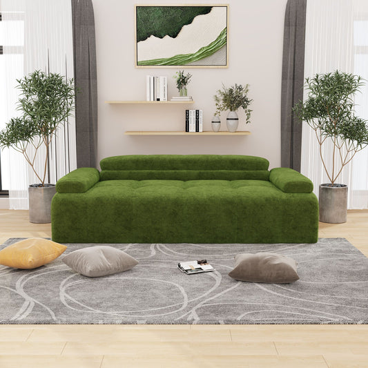 Modern Sofa Bed,Velvet Sleeper Couch,3 Seater Tufted Sofa,And