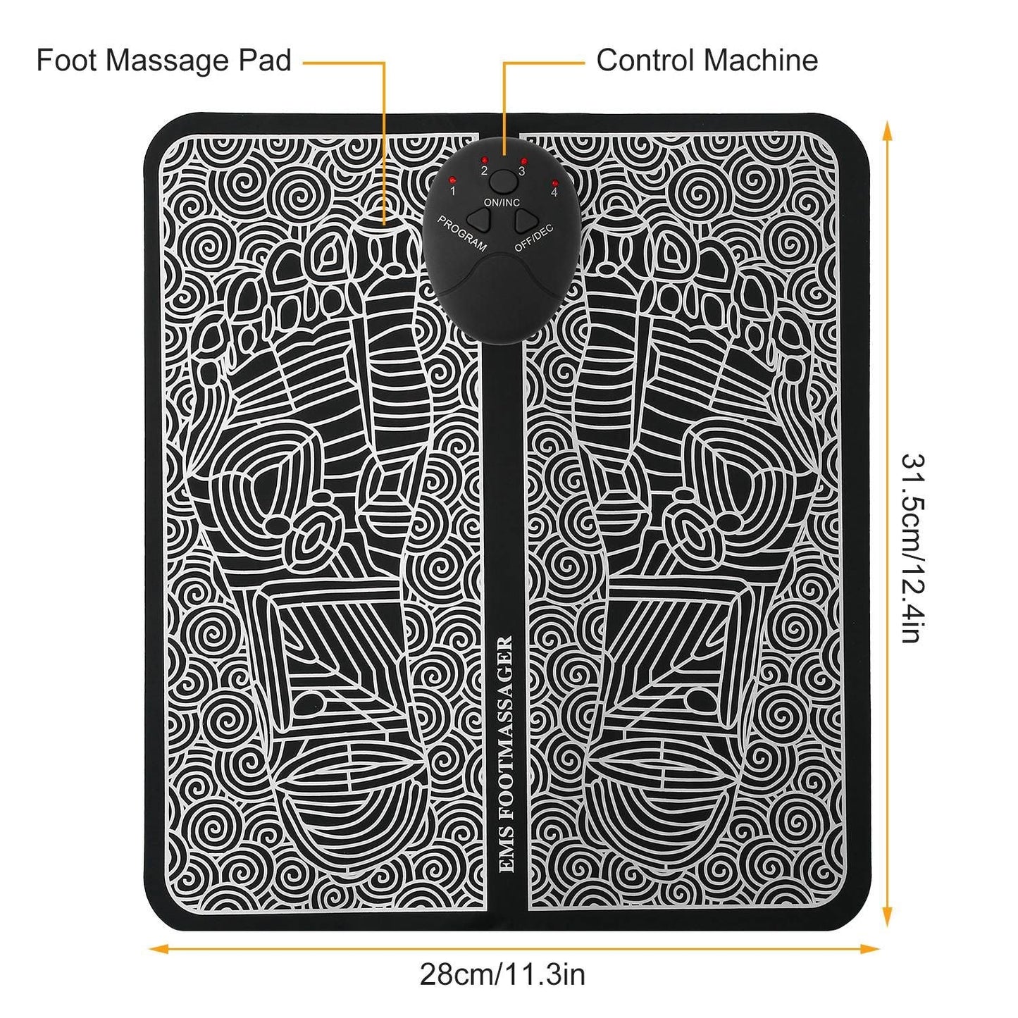 EMS Foot Massage Pad Electric Stimulator Massager Unit Leg Reshaping