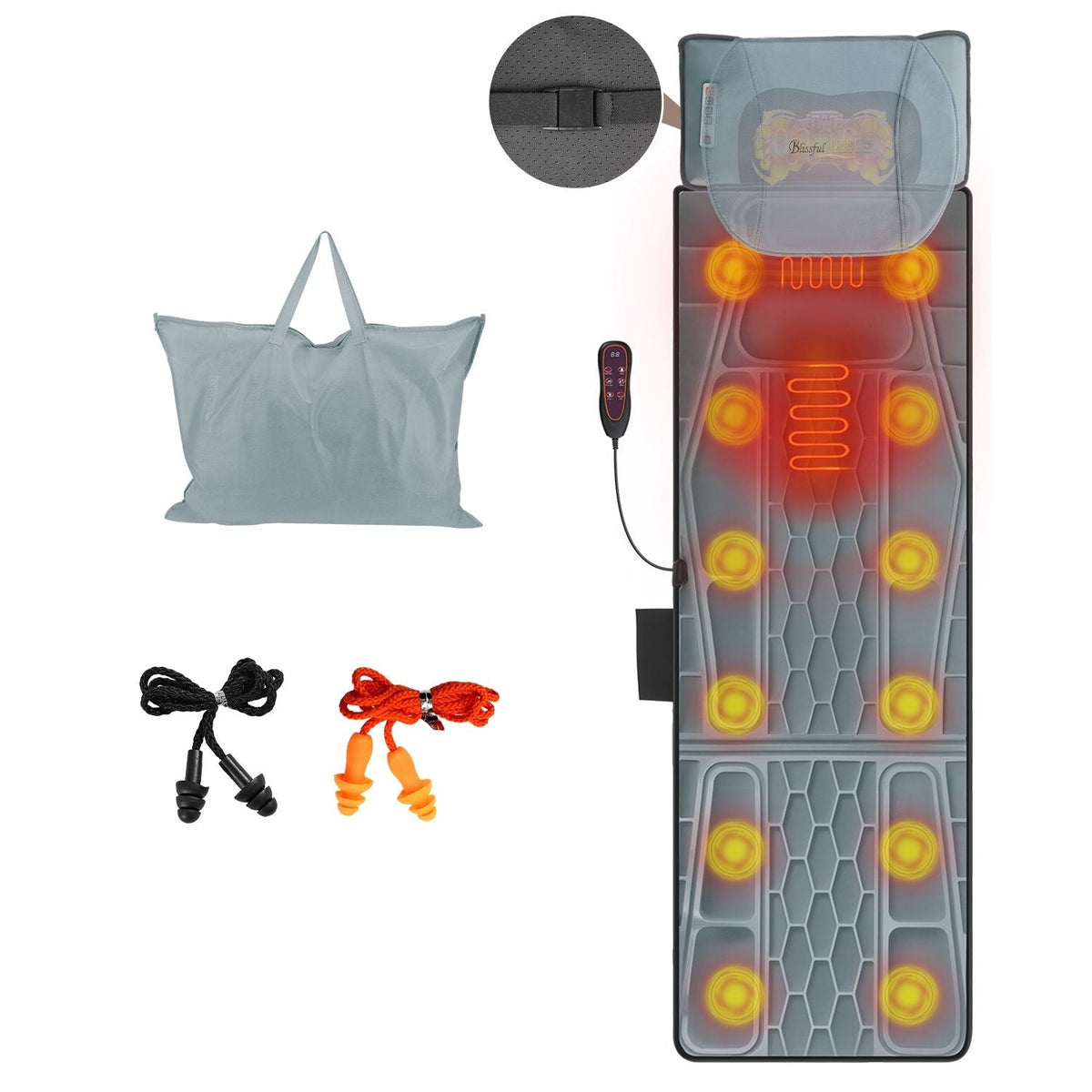 Flannel / PU Material Options - 1 Pc Full Body Massage Mat