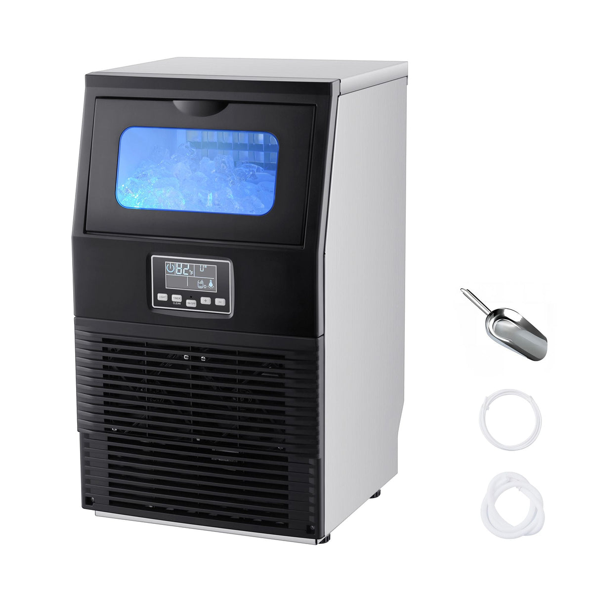 Commercial Ice Maker Machine, 80 lbs/24h with 12Lbs Storage, 32 Cubes