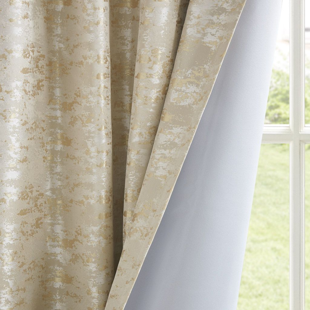 Jacquard Lined Total Blackout Rod Pocket/Back Tab Curtain Panel(Only 1
