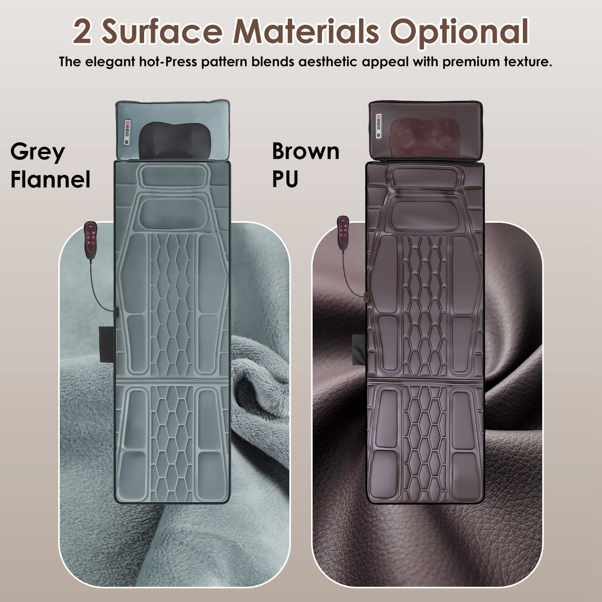 Flannel / PU Material Options - 1 Pc Full Body Massage Mat