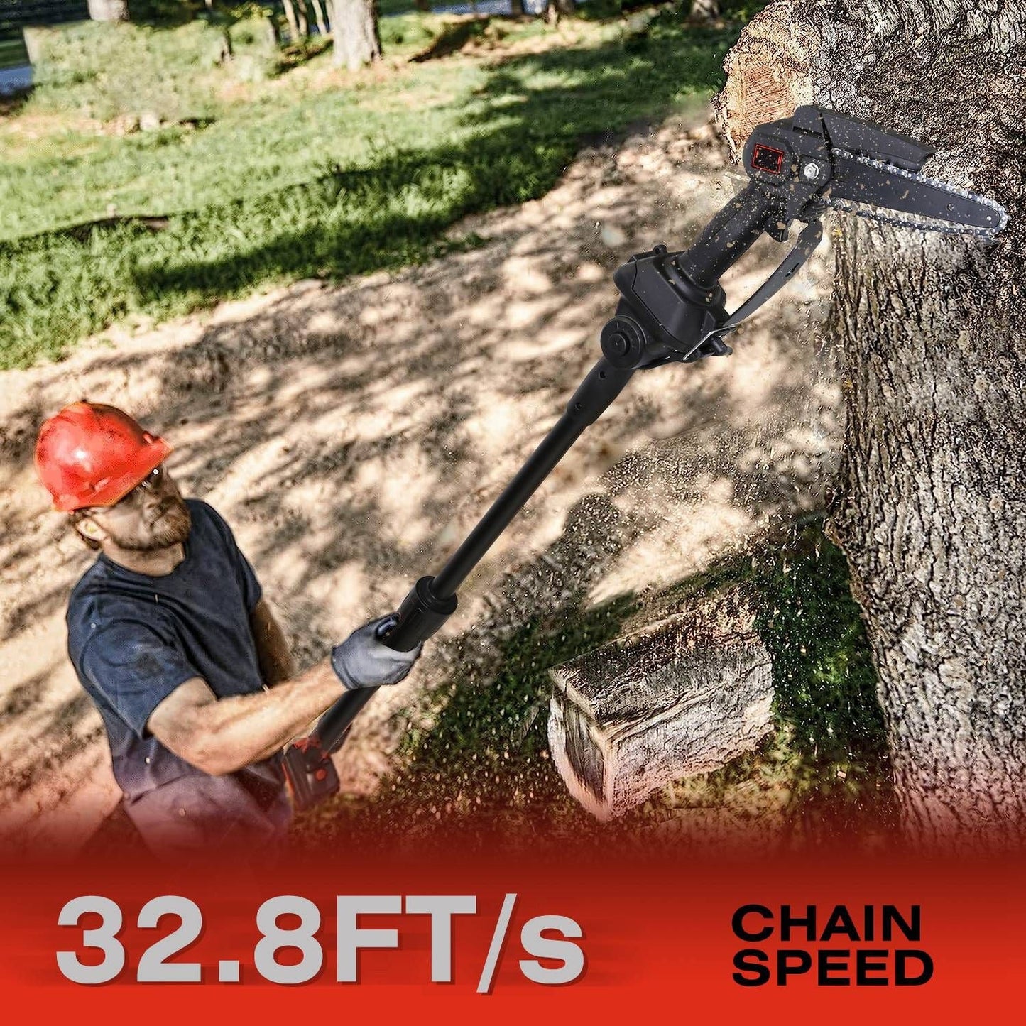 2-in-1 Cordless Pole Saw & Mini Chainsaw Electric Mini Chainsaw Length