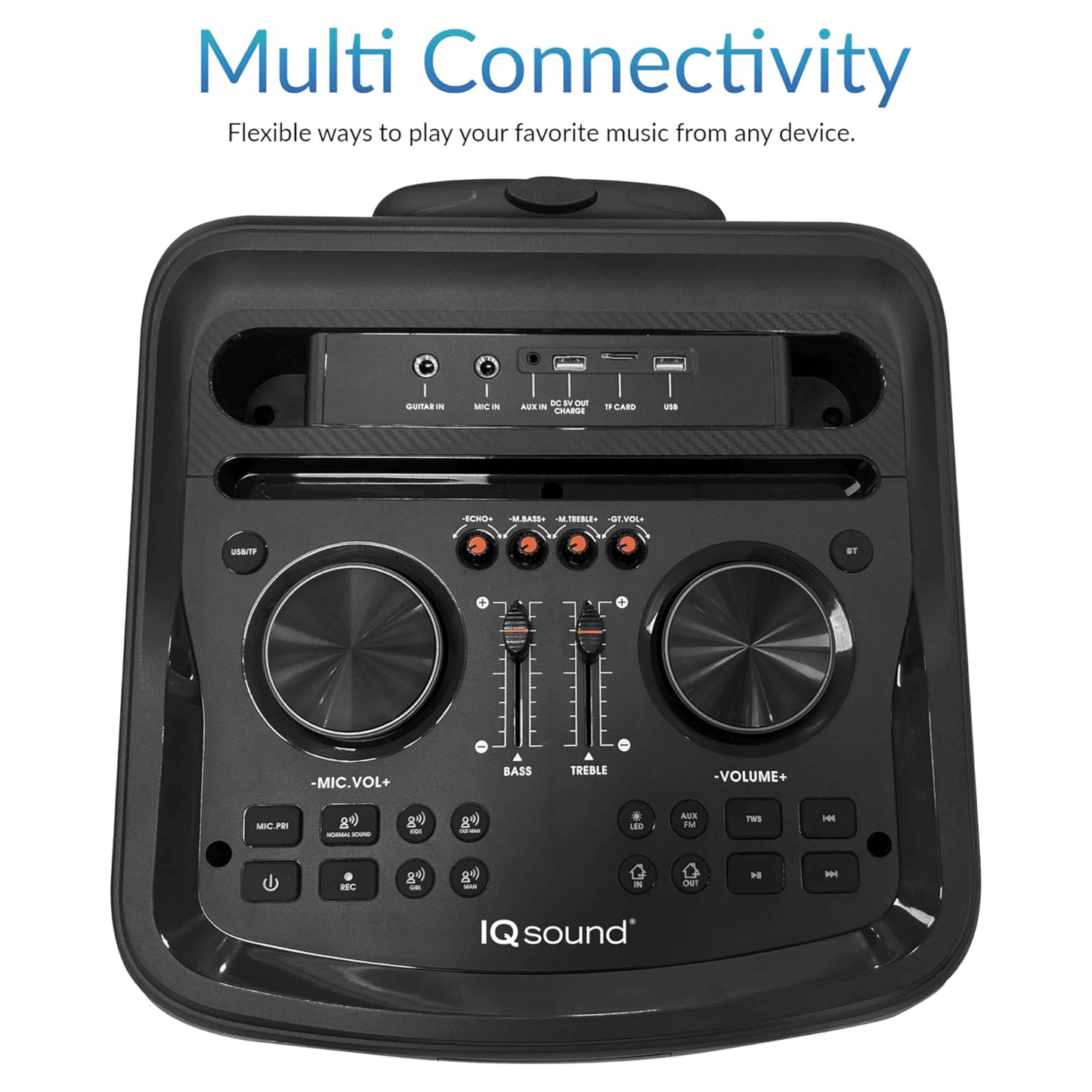 IQ Sound CYBER FLEX12 12-Inch Portable Bluetooth Party Speaker