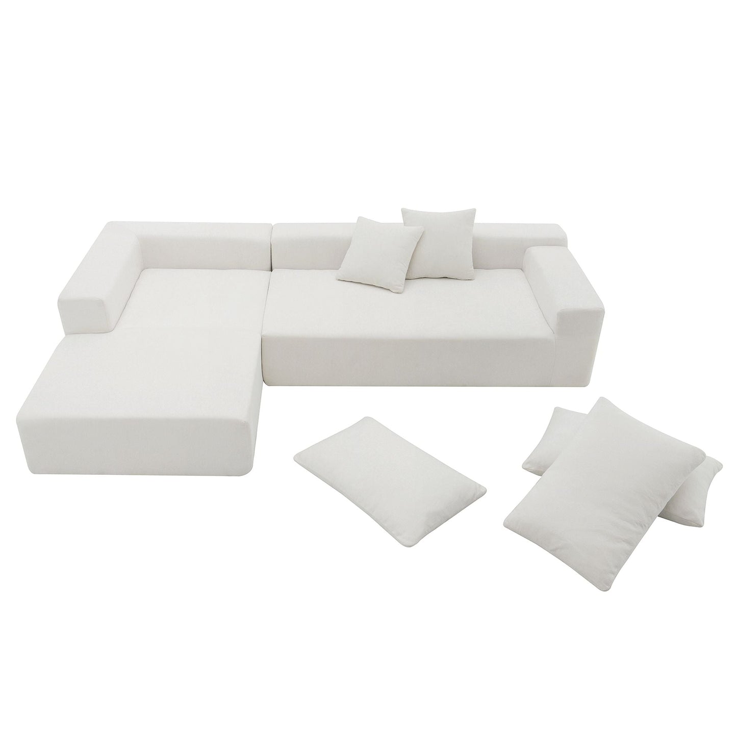 109*68" Modular Sectional Living Room Sofa Set, Modern Minimalist