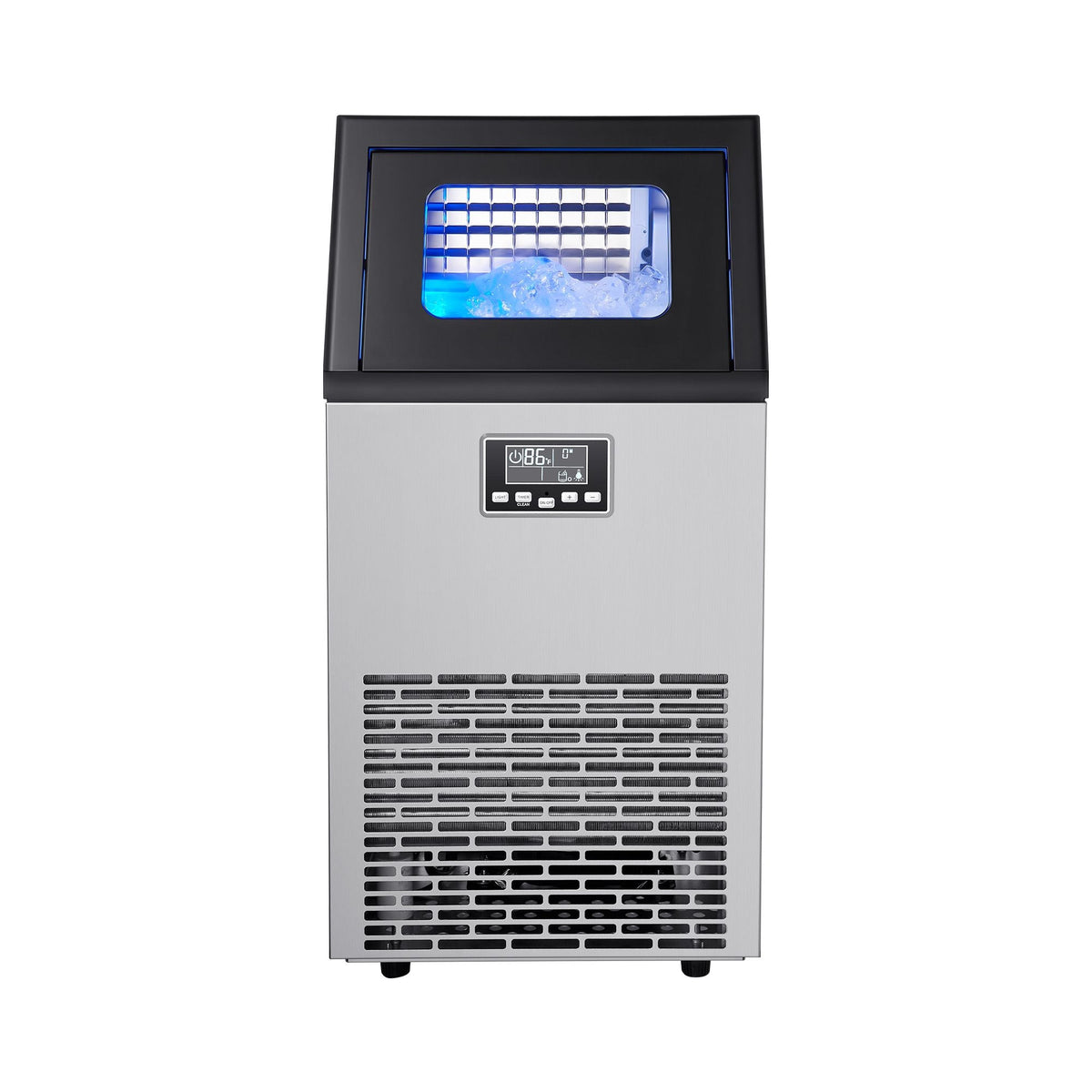 Commercial Ice Maker Machine, 100 lbs/24h with 28Lbs Storage, 45 Cubes