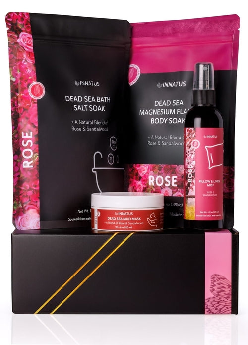 Luxury Dead Sea Spa Gift Set – Bath Salt, Magnesium Flakes, Pillow &