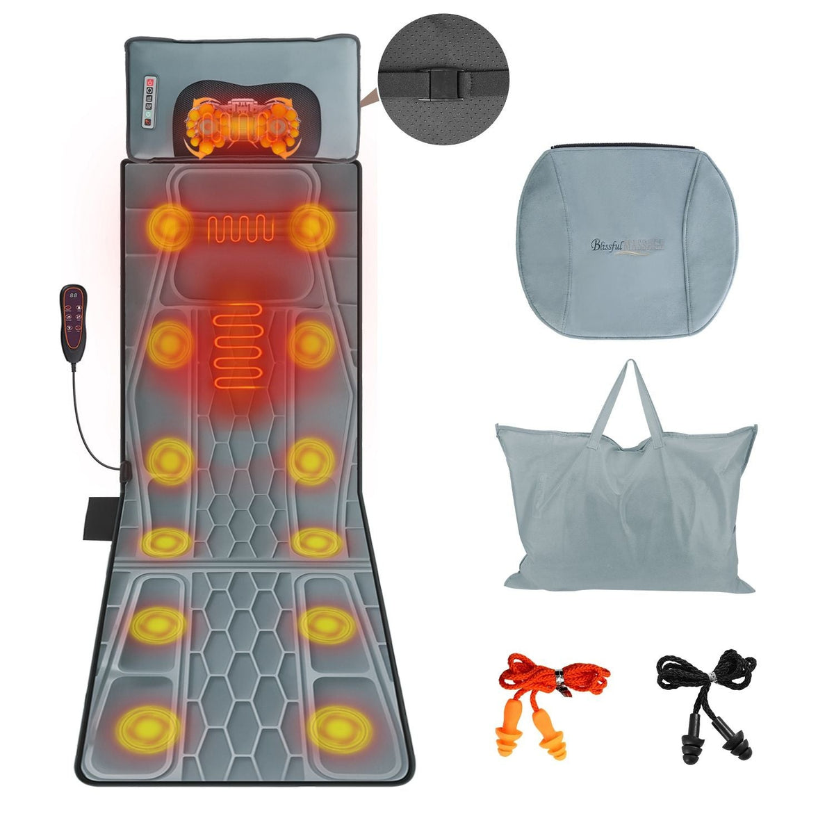 Flannel / PU Material Options - 1 Pc Full Body Massage Mat