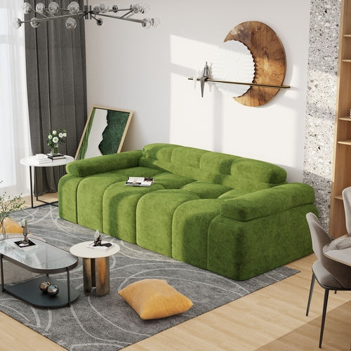 Modern Sofa Bed,Velvet Sleeper Couch,3 Seater Tufted Sofa,And